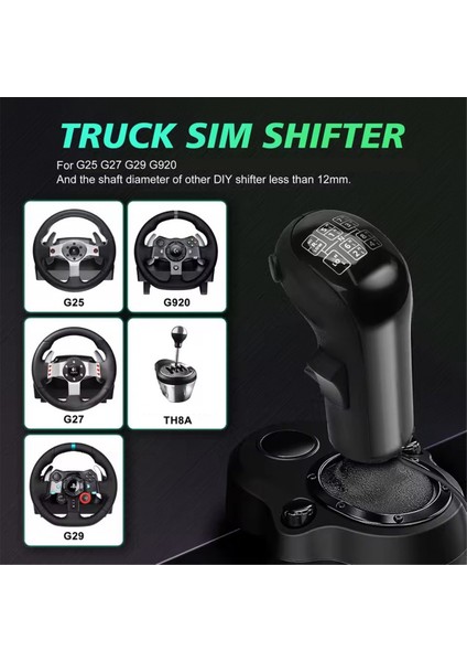 Logitech Için Pc USB Shifter Knob G29 G27 G25 G923 Ithrustmaster TH8A Yüksek Düşük Dişli Simülatör Ats Ets2 Için (Yurt Dışından) modelleri