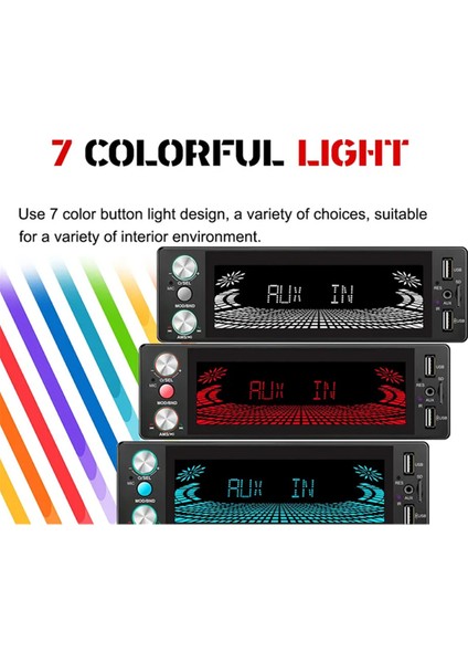 1din Mp3 Araba Radyo Ses Stereo Fm Aux Giriş Alıcı Bluetooth Multimedya Otomatik Radyo Oynatıcı Araba Yüksek Güç Amplifikatör (Yurt Dışından) indirimleri