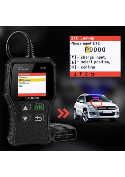 CR319 Creader Araç Kodu Okuyucu Obd2 Tarayıcı Obdıı Eobd Otomotiv Teşhis Araçları Obd2 Otomobil Test Cihazı (Yurt Dışından) indirimleri