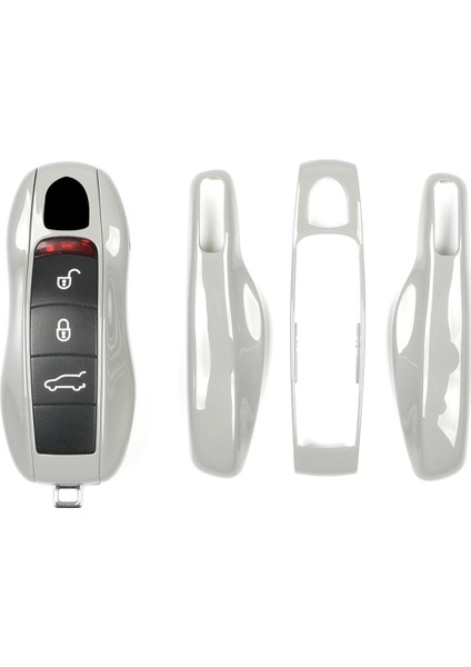 Porsche Için Anahtar Kılıf Kapak Kabuğu 718 911 Panamera Cayenne Macan Boxster Cayman Uzaktan Kumanda Fob Kapağı (Eski Sürüm) (Yurt Dışından)