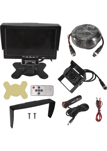 Araba Ahd Arka Görünüm Kamerası Ile Kamyon Park Römork 24V Ters Kamera, Ters Görüntü 7 Inç Araç Monitörü, 10M (Yurt Dışından)