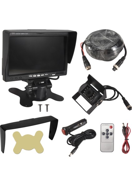 Araba Ahd Arka Görünüm Kamerası Ile Kamyon Park Römork 24V Ters Kamera, Ters Görüntü 7 Inç Araç Monitörü, 10M (Yurt Dışından) fiyatları