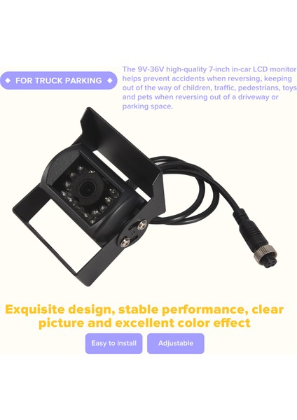 Araba Ahd Arka Görünüm Kamerası Ile Kamyon Park Römork 24V Ters Kamera, Ters Görüntü 7 Inç Araç Monitörü, 10M (Yurt Dışından) modelleri