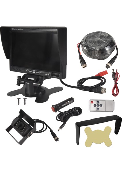 Araba Ahd Arka Görünüm Kamerası Ile Kamyon Park Römork 24V Ters Kamera, Ters Görüntü 7 Inç Araç Monitörü, 10M (Yurt Dışından) indirimleri