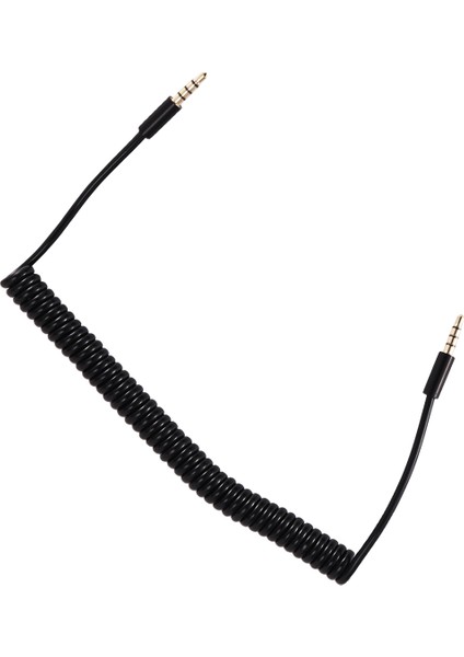 3,5mm Erkek Ila Erkek Kriko 4 Kutup Uzantısı Aux Ses Sarmal Spiral Kablo 1.5m (Yurt Dışından)