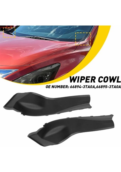 1paır Ön Köşe Ön Cam Silecek Kapak Kapağı 66894-3TA0A 66895-3TA0A Nissan Altima 2013-2015 Uzatma Trim Panel (Yurt Dışından) fırsatları