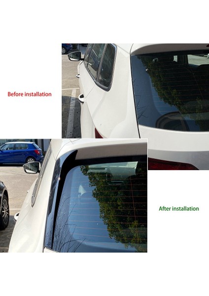 Skoda Karoq Için Kanat Çatı Spoyleri Parlatıcı Siyah Siyah Arka Cam Yan Kanat Çatı Spoiler Ayrıştırıcı Çıkartmalar (Yurt Dışından) modelleri