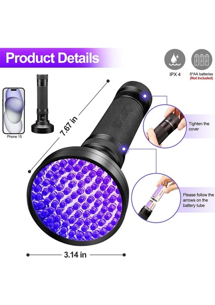 Klima Sızıntı Tespit 100 LED Araç Ac Uv Boya Sızıntı Dedektörü - Otomotiv Profesyonel Aracı (Yurt Dışından) modelleri