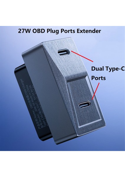 Tesla Model 3 Için Highland 2024 Gizli Obd Adaptör Hızlı Şarj 27W Fiş ve Oynat Usb-C Çift Bağlantı Noktaları (Yurt Dışından) modelleri