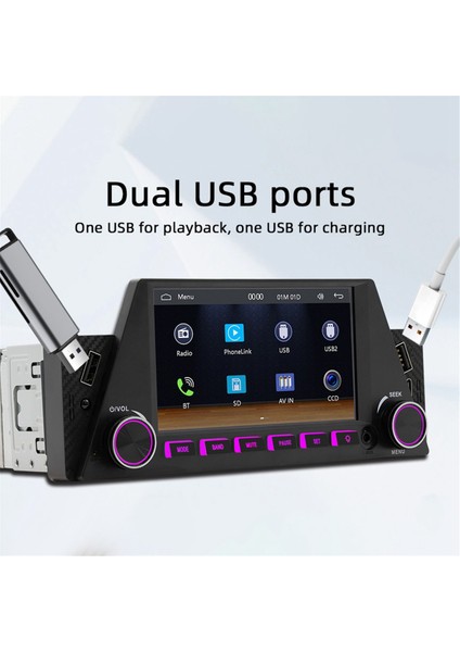 Araba 1din 4.7inch Bluetooth Taşınabilir Ekran Gps Navigasyon Ekranı Kablosuz Carplay Android Auto Mp5 Oynatıcı (Yurt Dışından) fiyatları