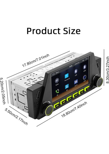 Araba 1din 4.7inch Bluetooth Taşınabilir Ekran Gps Navigasyon Ekranı Kablosuz Carplay Android Auto Mp5 Oynatıcı (Yurt Dışından) modelleri