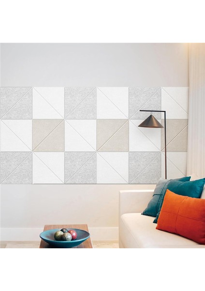 12 Paket Akustik Panel, 12 x 12 Inç Dekoratif Ses Yalıtımı Paneller, Duvar ve Tavan Akustik Paneller Gümüş Gri (Yurt Dışından) fiyatları