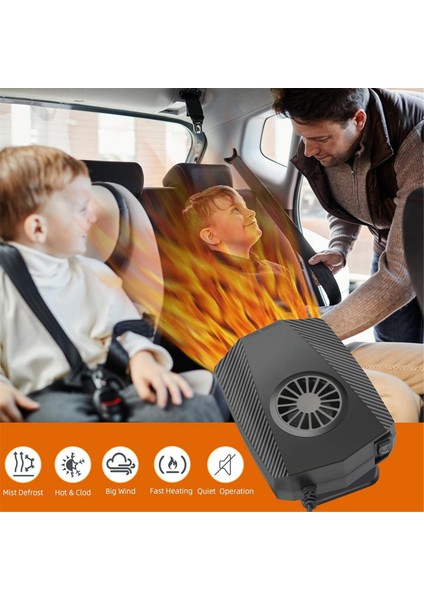 Araba Isıtıcı Fanı, 150W Hızlı Isıtma ve Soğutma Fanı Taşınabilir Ön Cam Bekçeri ve Doster Araba Suv Rv (Yurt Dışından) modelleri