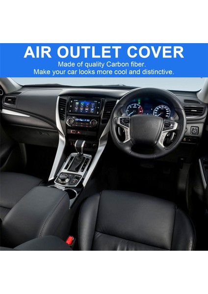 Mitsubishi Pajero Sport 2020 1 Adet Karbon Fiber Abs Klima Havalandırma Çıkış Kapağı Kapak Trim Araba Stil (Yurt Dışından) fırsatları