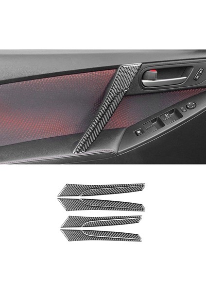 Mazda Için Karbon Fiber 3 2010-2013 Araba Iç Kapı Kolu Çekme Kavga Kapağı Çıkartma Trim Aksesuarları (Yurt Dışından) indirimleri