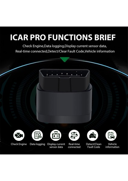 V-Gate Icar Pro 2s Için Obd2 Tarayıcı Bluetooth 5.2 Araba Tarama Aracı ve Ios &amp; Android &amp; Windows Için Kod Okuyucusu (Yurt Dışından) fırsatları