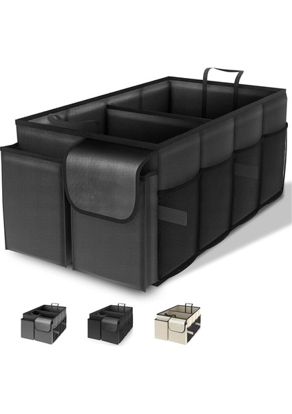 Araba Için Bagaj Organizatörü - Büyük Kapasiteli Otomobil Organizatörü, Suv ve Sedanlar Için Katlanabilir Bagaj Organizatörü, Gray (Yurt Dışından) fiyatları