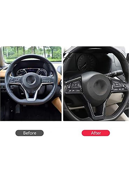 Karbon Fiber Direksiyon Simidi Dekorasyon Kapağı Çerçeve Nissan Rogue Altima Sentra Için Yaprak Versa Aksesuarları (Yurt Dışından) modelleri