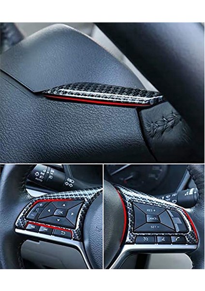 Karbon Fiber Direksiyon Simidi Dekorasyon Kapağı Çerçeve Nissan Rogue Altima Sentra Için Yaprak Versa Aksesuarları (Yurt Dışından) indirimleri