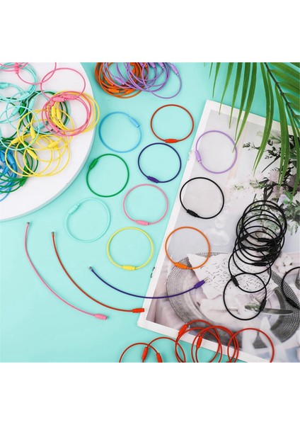 120PCS Tel Anahtar Halkaları Vidalı Kilidi, 6 Inç Kablo Tel Anahtar Zinciri Kablo Halkaları Açık Hava Yürüyüşü Için (12 Renk) (Yurt Dışından) fırsatları