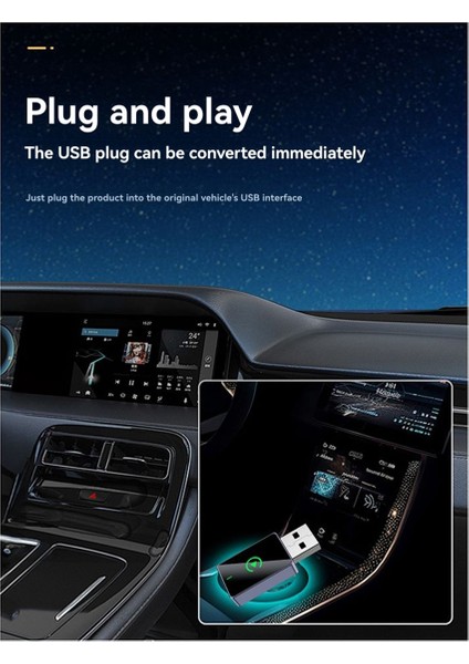 2ın1 Kablosuz Carplay Android Auto Aı Box USB Araba Dongle Bluetooth Wifi Kablolu Carplay/andriod Otomatik Araba Fiş ve Oyun (Yurt Dışından) indirimleri
