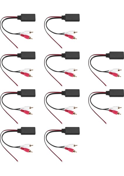 10 Adet Araba Evrensel Kablosuz Bluetooth Modülü Müzik Adaptörü Rca Aux Ses Kablosu (Yurt Dışından)