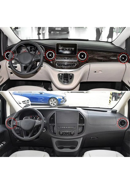 1pcs Ac Havalandırma Grille Klima Mercedes Benz W447 W448 Vito V Sınıf V260 2016-2019 4478301401 Siyah (Yurt Dışından) fırsatları