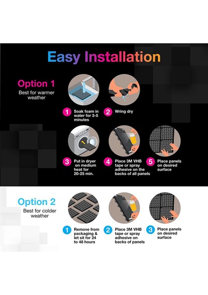 12PCS Akustik Köpük Paneller Ses Geçirmez Köpük Duvar Panelleri Stüdyo Ses Geçirmez Köpük Ses Yalıtımı Duvarı Ktv Oda-Siyah (Yurt Dışından) fiyatları