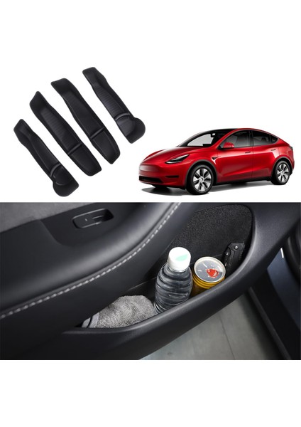 Tesla Model Y 2020-2024 Aksesuarları Için Araba Kapısı Tepsisi Yan Depolama Kutusu Organizatörü (Yurt Dışından) fiyatları