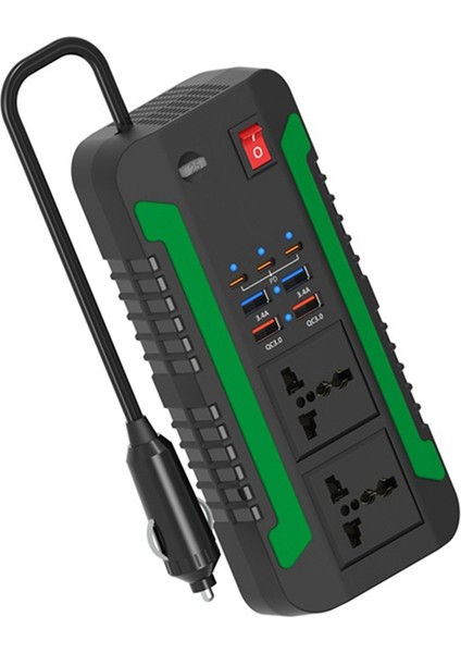 300W 12V24V 110V220V Araç Inverter Dönüştürücü Güç Invertör Adaptörü Tip-C USB Qc3.0 Şarj Cihazı Hızlı Şarj (Yurt Dışından) fiyatları