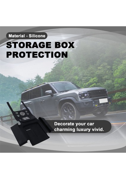 Jetour Travler T2 Merkezi Kontrol Dişli Silikon Pad Saklama Kutusu Kablosuz Şarj Koruması Anti Kayma Anti Siyah (Yurt Dışından) fırsatları