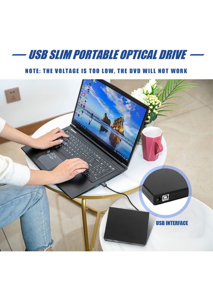 USB 2.0 Taşınabilir Harici Ultra Hızlı Cd-Rom DVD Player Drive Desteği Dizüstü Bilgisayar Pc Masaüstü Desteği (Yurt Dışından) indirimleri