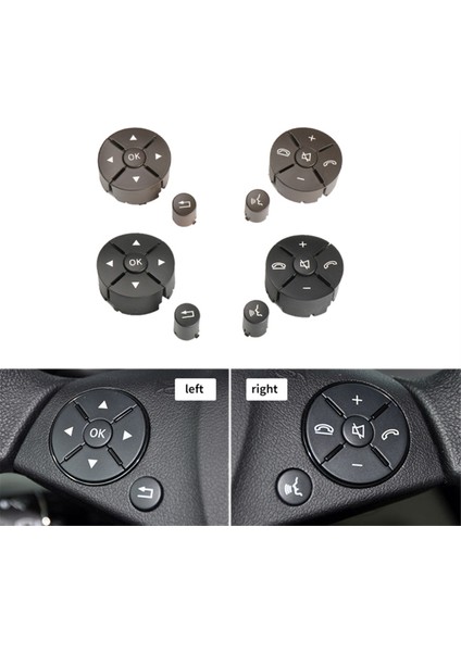 Araç Direksiyon Simidi Anahtarı Kapak Trim Kontrol Düğmesi Mercedes Benz C-Serisi W204 W212 A2048210451 A2048210351 B (Yurt Dışından) modelleri