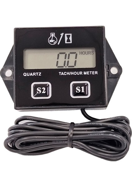 Dijital Ekran Takometre Zamanlayıcı Motor Tach Saat Metre Göstergesi Endüktif Araba Inme Motoru LCD Araç Motoru Teknesi Için (Yurt Dışından) fiyatları