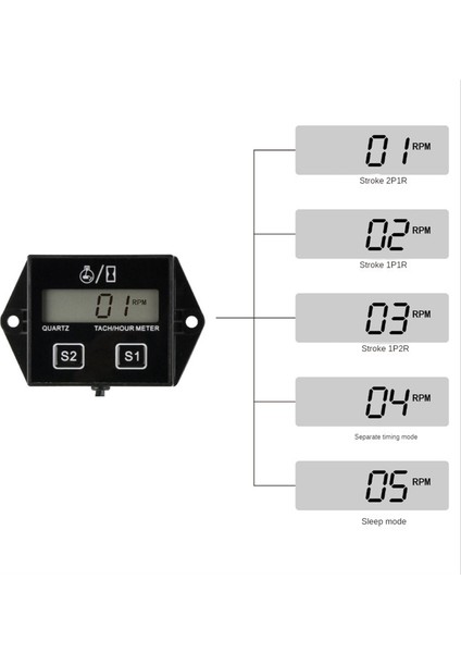Dijital Ekran Takometre Zamanlayıcı Motor Tach Saat Metre Göstergesi Endüktif Araba Inme Motoru LCD Araç Motoru Teknesi Için (Yurt Dışından) modelleri