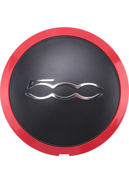1pcs Fiat Için 133MM Hubcap 500 Tekerlek Merkezi Hub Kapakları Amblem Etiketi 68078419AC 68078421AC 51884863 Kırmızı (Yurt Dışından)