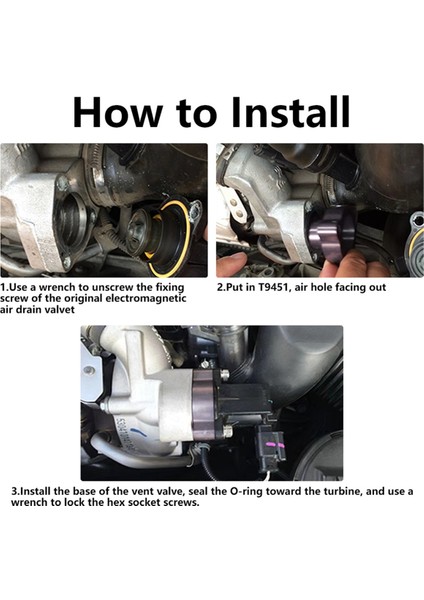 Araba Tfsı Blow Off Valf Base T9451 Blow Off Valf Vta Dv ve Vw Audi 2.0t Araç Modifiye Parçaları (Yurt Dışından)