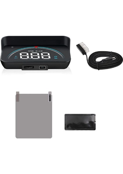 Araba Hud Head Up Display Obd Hız Türosu Ön Cam Projektörü Akıllı Dijital Su Sıcaklık Voltaj Hız Ölçer (Yurt Dışından)