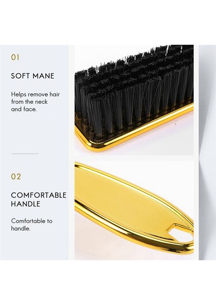 Soluk Fırça Tarak Makas Temizleme Fırça Berber Dükkanı Cilt Solması Vintage Yağ Kafa Şekli Oyma Temizleme Fırçası Altın 4 Adet (Yurt Dışından) fırsatları