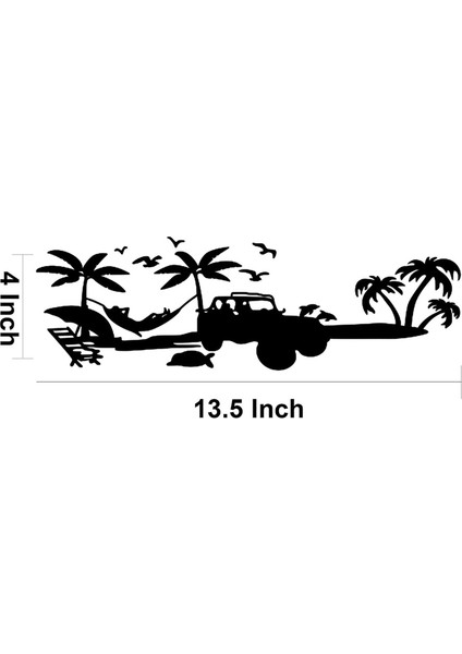 Gösterge Tablosu Çıkartma Eldiveni Kutusu Plaj Manzarası Vinil Sticker Döşeme Jeep Wrangler Jl Gladiator Jt 2018-2023 Aksesuarlar (Yurt Dışından) modelleri