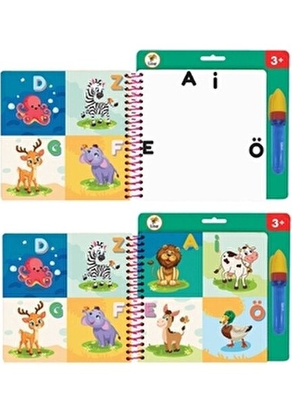 Aqua Magic Book Eğlenelim Öğrenelim Sihirli Boyama Kitabı 0-12 Yaş İçin Renkli fiyatları