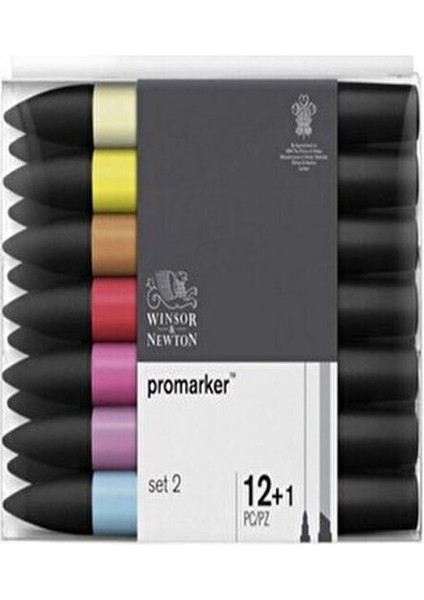 ProMarker Set 12 Renkli Kalemler 2 Adet Yüksek Kalite Sanat Malzemesi fiyatları