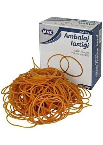 Ambalaj Lastiği %100 Kauçuk 80/50 mm 200 Gr Kutu 360 Dayanıklı ve Esnek Paketleme