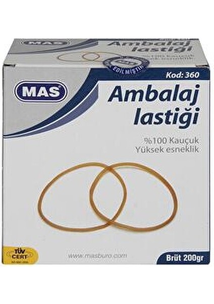 Ambalaj Lastiği %100 Kauçuk 80/50 mm 200 Gr Kutu 360 Dayanıklı ve Esnek Paketleme fiyatları
