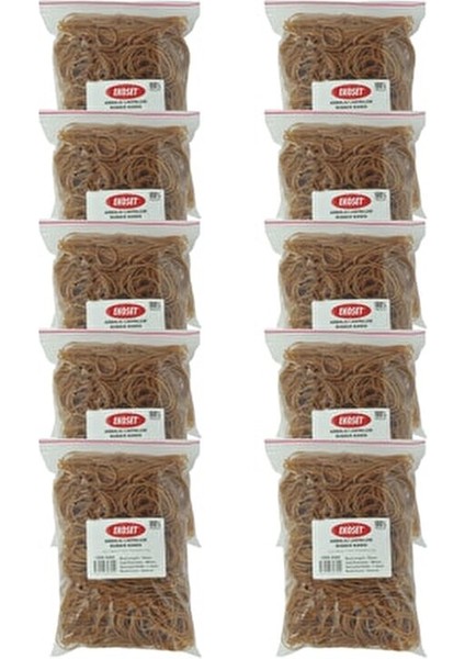 Kauçuk Paket Ambalaj Para Lastiği 70 mm 10000'li Doğal Renk Dayanıklı ve Esnek