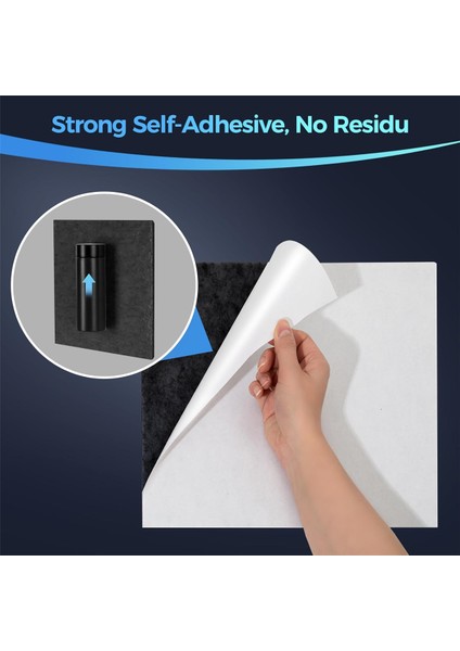 12 Paket Akustik Köpük Panelleri 12X12X0.4INCH, Kendi Kendine Yapışkan Ses Geçirmez Duvar Panelleri, Walls Home, Office -C (Yurt Dışından) fiyatları