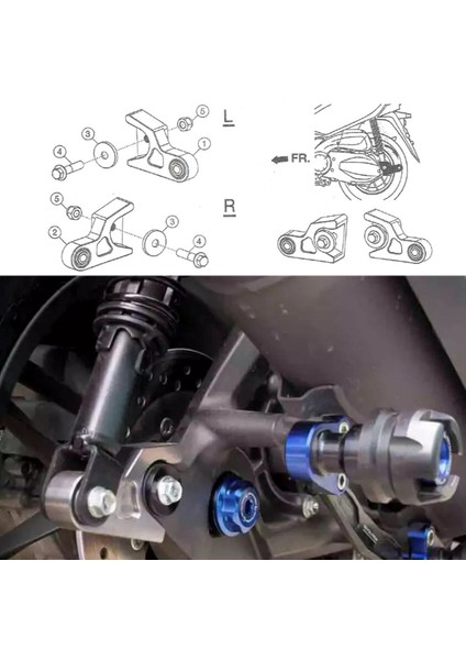 Honda ADV350 Için Forza 350 Gtr FORZA350 NSS350 Motosiklet Şok Emici Abirleme Arka Süspansiyon Bağlantı Kiti Titanyum (Yurt Dışından) fırsatları
