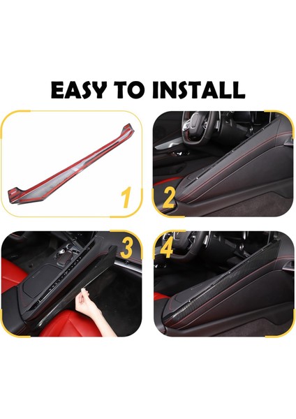 Chevrolet Corvette C8 2020-2023 Otomobil Merkezi Kontrolü Yan Panel Kapak Trim Aksesuarları Abs Karbon Fiber (Yurt Dışından) fırsatları