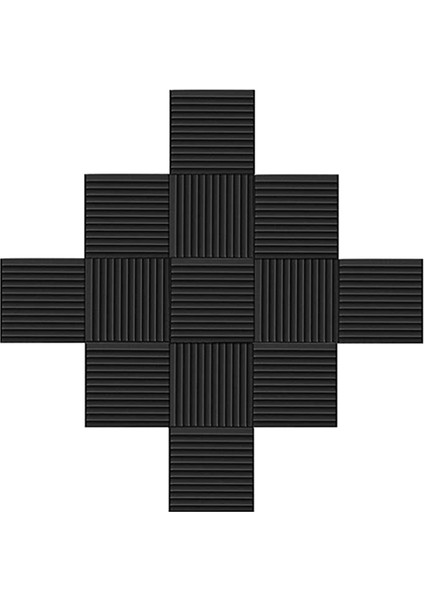 12 Paket, Duvar Akustik Paneller, 12 Inç x 12 Inç x 1inch Kokusuz ve Hızlı Kurtarma Sesi Ölümcül Duvar Panelleri (Siyah) (Yurt Dışından)