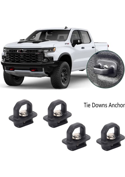 Siyah Kamyon Yatak Yan Duvar Ankrajları 4pcs Set Tie Downs Anchor Chevy Silverdo Pikap Çapa Kamyon Yatağı (Yurt Dışından) indirimleri